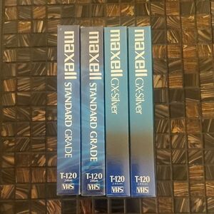 Maxell Standard Grade VHS Tapes - Blue